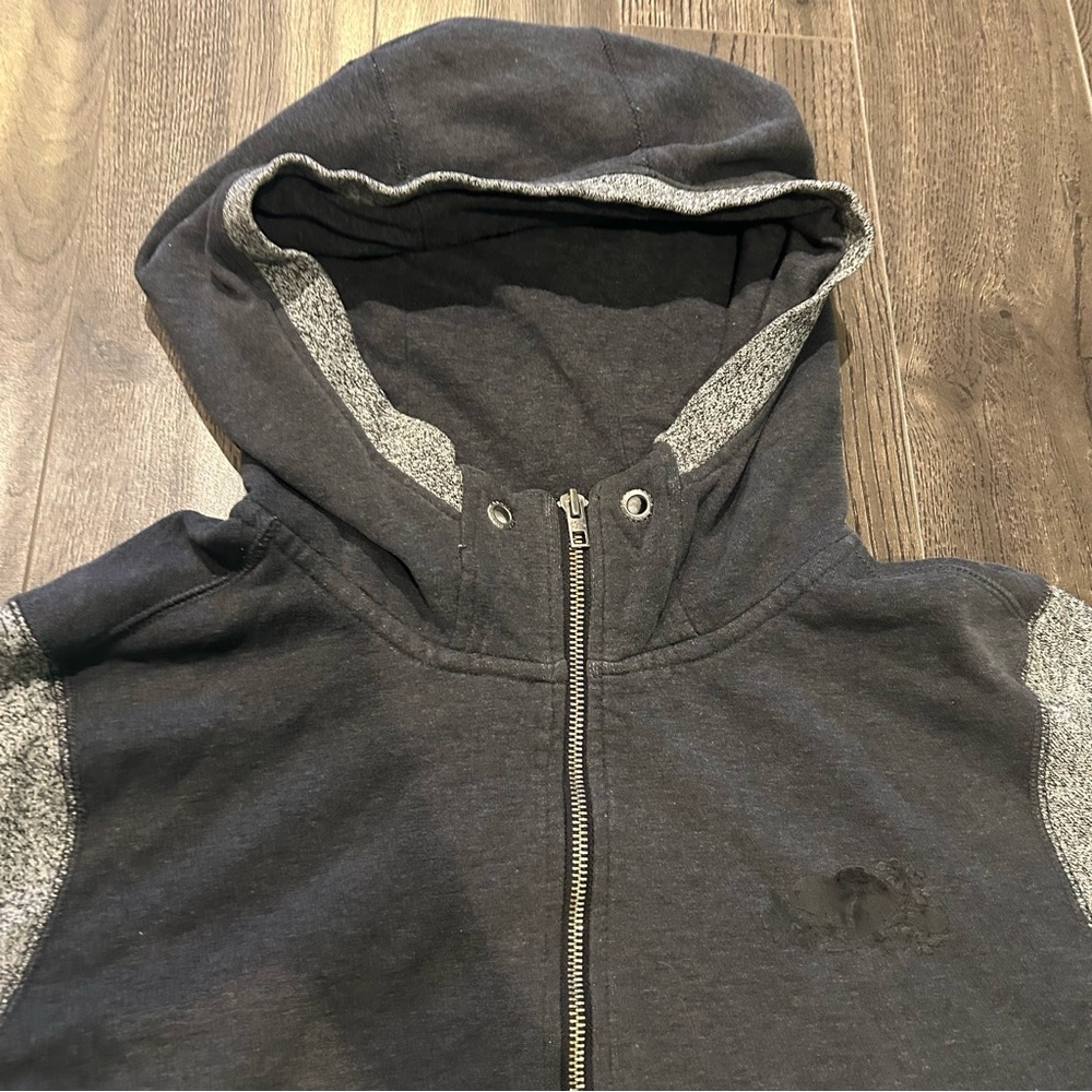 Roots Women Dark Gray and Light Gray Zip-Up Sweater - Picture 5 of 11